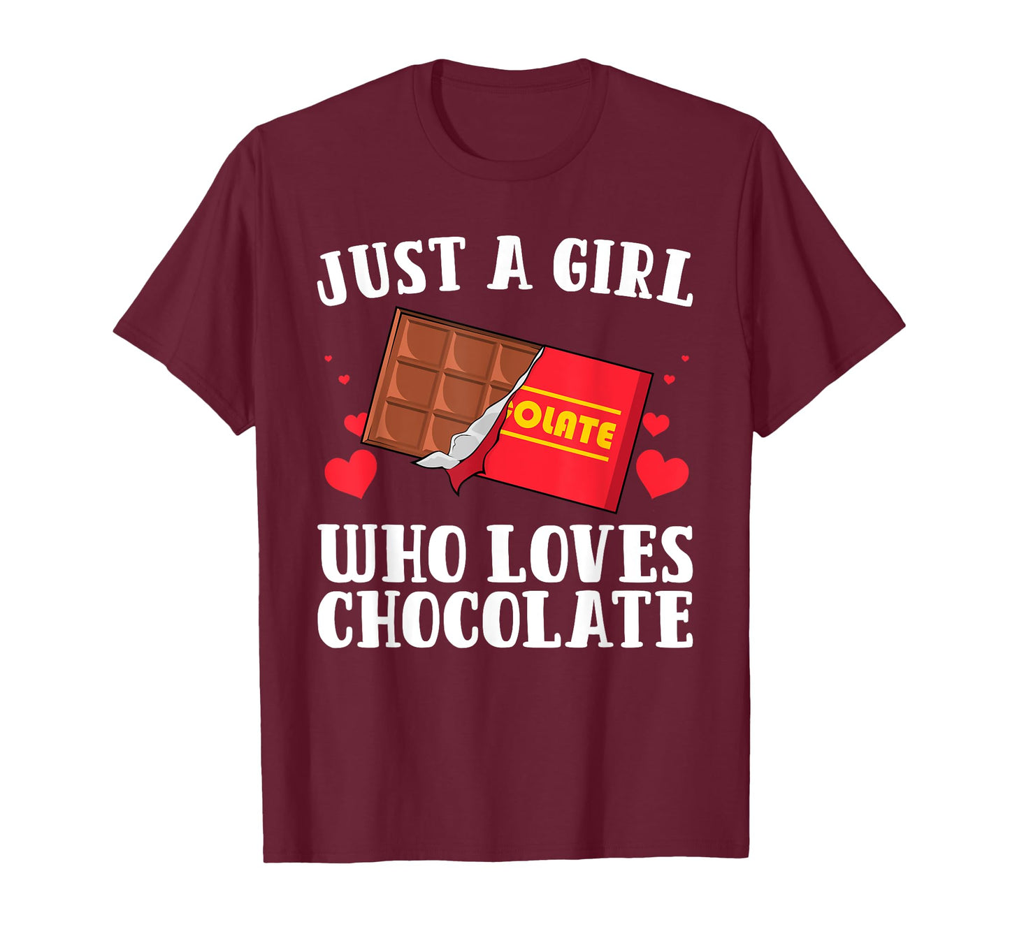 Funny Chocolate Lover Art For Women Girls Love Chocolate T-Shirt