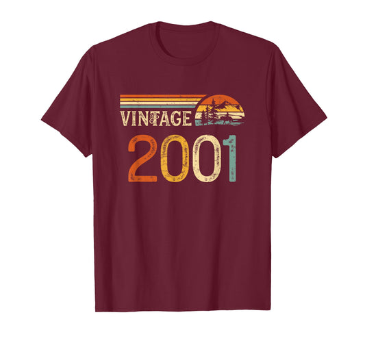 Vintage Made in 2001 - 24th Birthday 24 years old Men Women T-Shirt