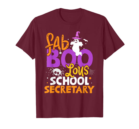 Faboolous School Secretary Ghost Halloween Costume T-Shirt