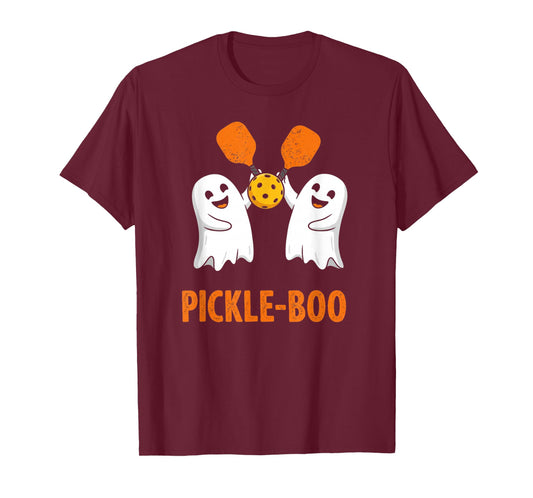 Pickle-Boo Funny Ghost Halloween Pickleball T-Shirt