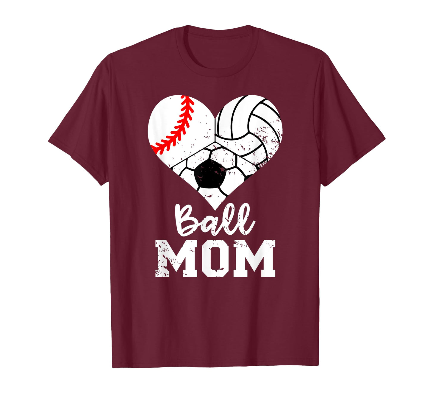 Ball Mom Funny Baseball Volleyball Soccer Mom T-Shirt