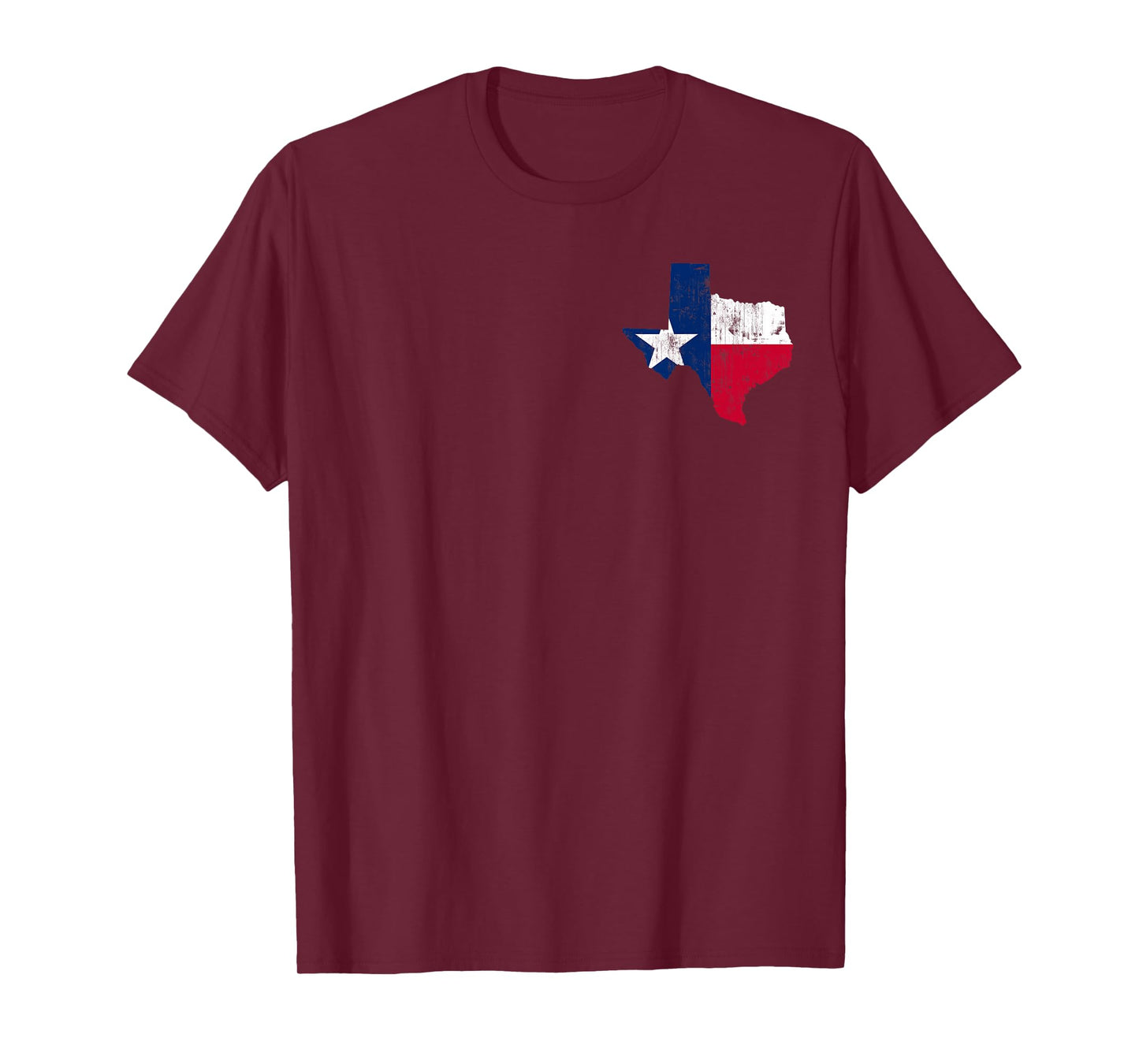 Texas State Flag Map Vintage Distressed T-Shirt