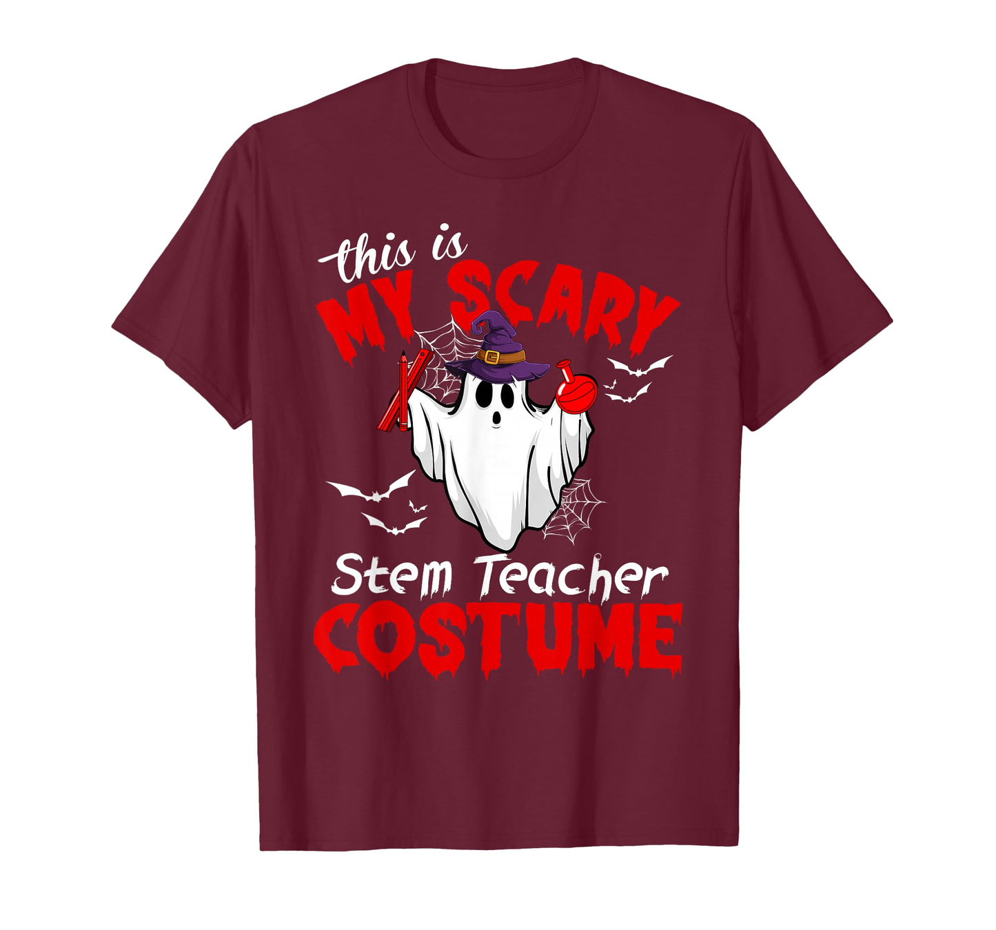 This Is My Scary Stem Teacher Costume Ghost Halloween T-Shirt