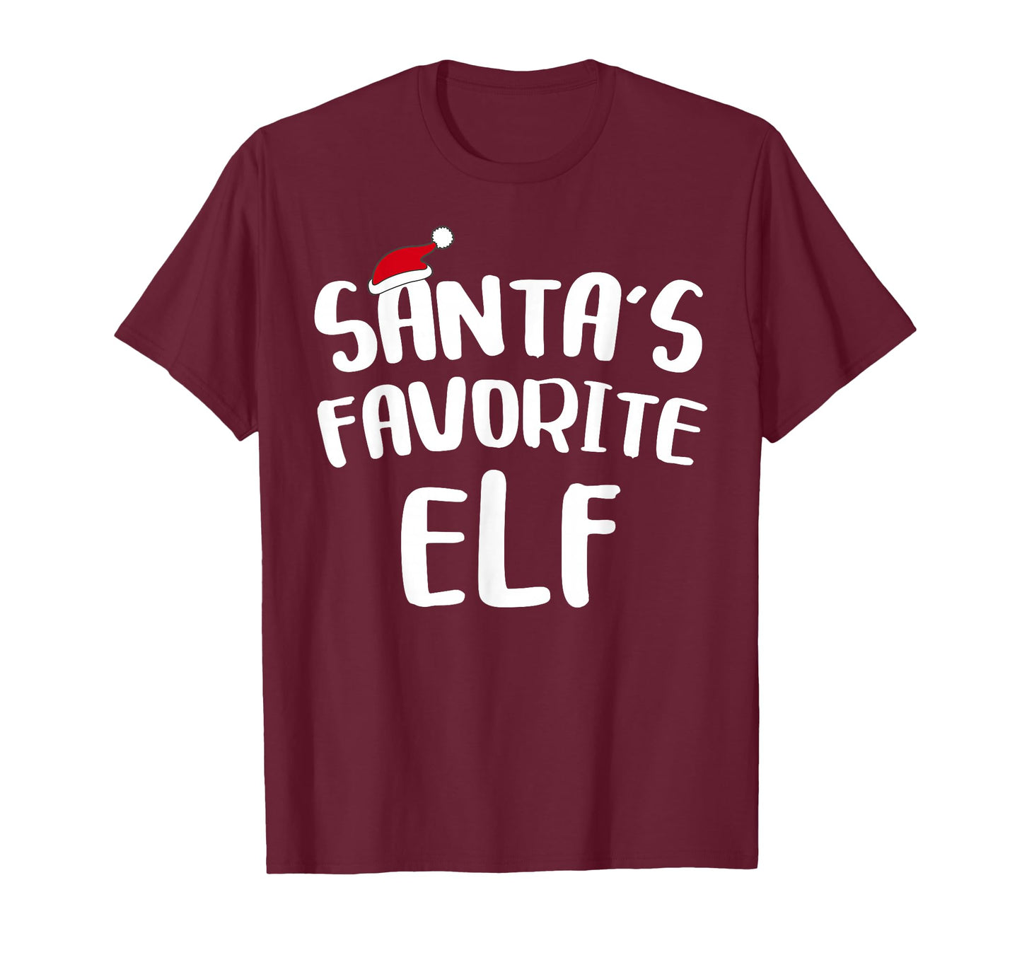 Santa's Favorite Elf Shirt Adult Kids Matching Christmas Elf T-Shirt