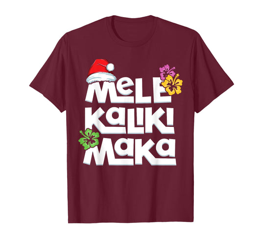Hawaiian Christmas Mele Kalikimaka Tropical Xmas Santa T-Shirt