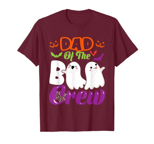 Dad of Boo Halloween Crew Costume Boo Ghost Lover Family T-Shirt