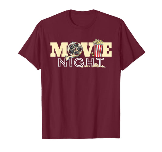 Movie Night T-Shirt Family Movie Night Shirts Popcorn Tees T-Shirt