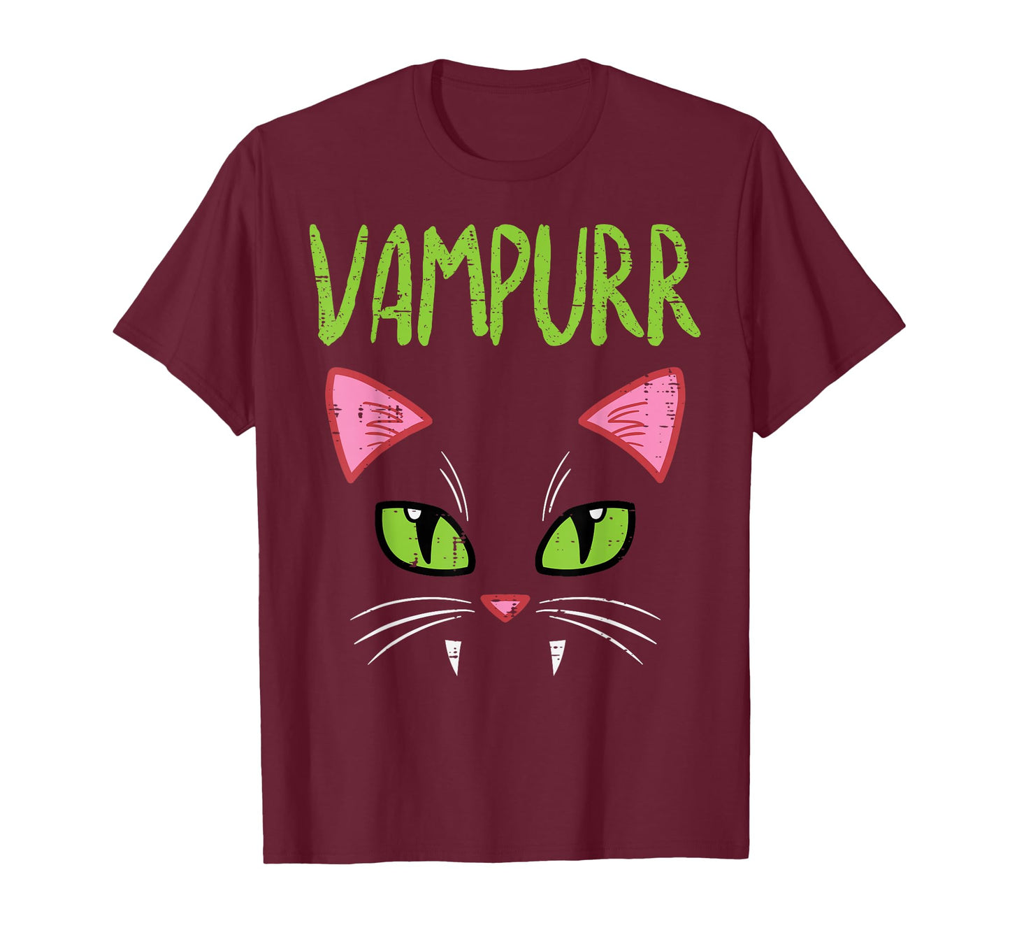 Vampurr Vampire Cat Funny Halloween Costume Women Girls T-Shirt