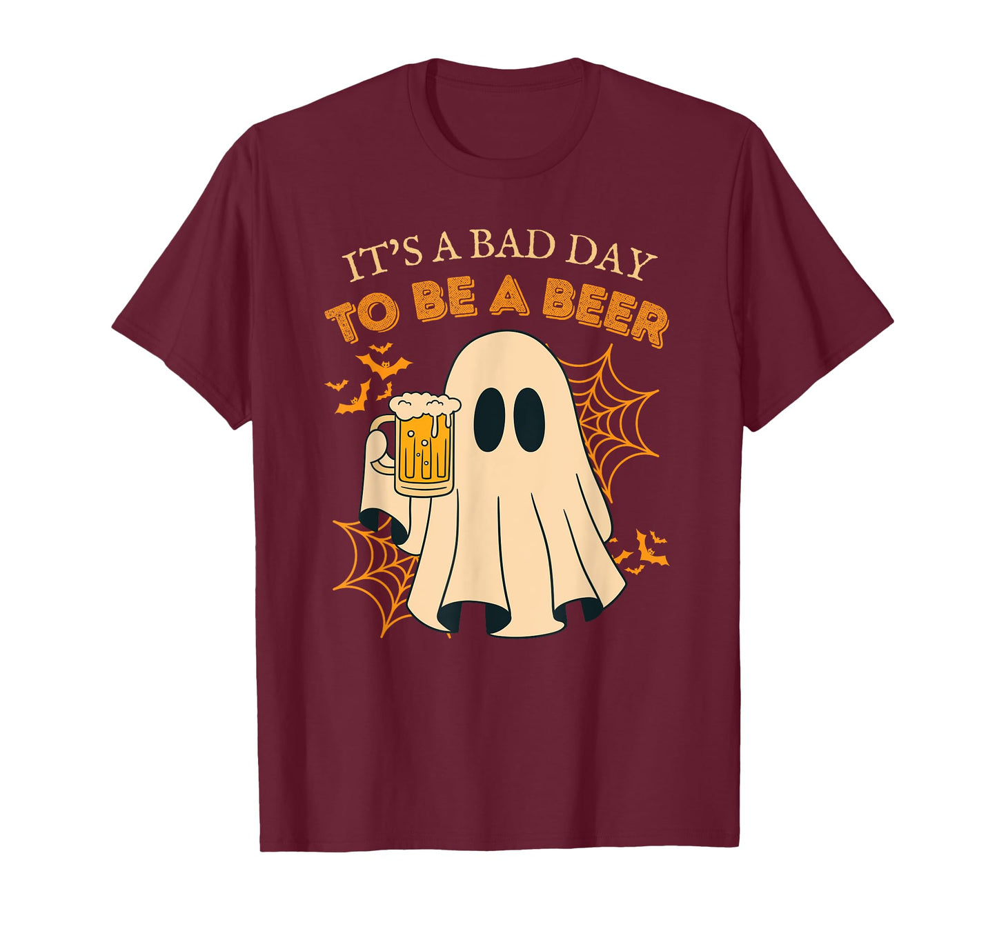 it's a bad day to be a beer vintage funny ghost halloween T-Shirt