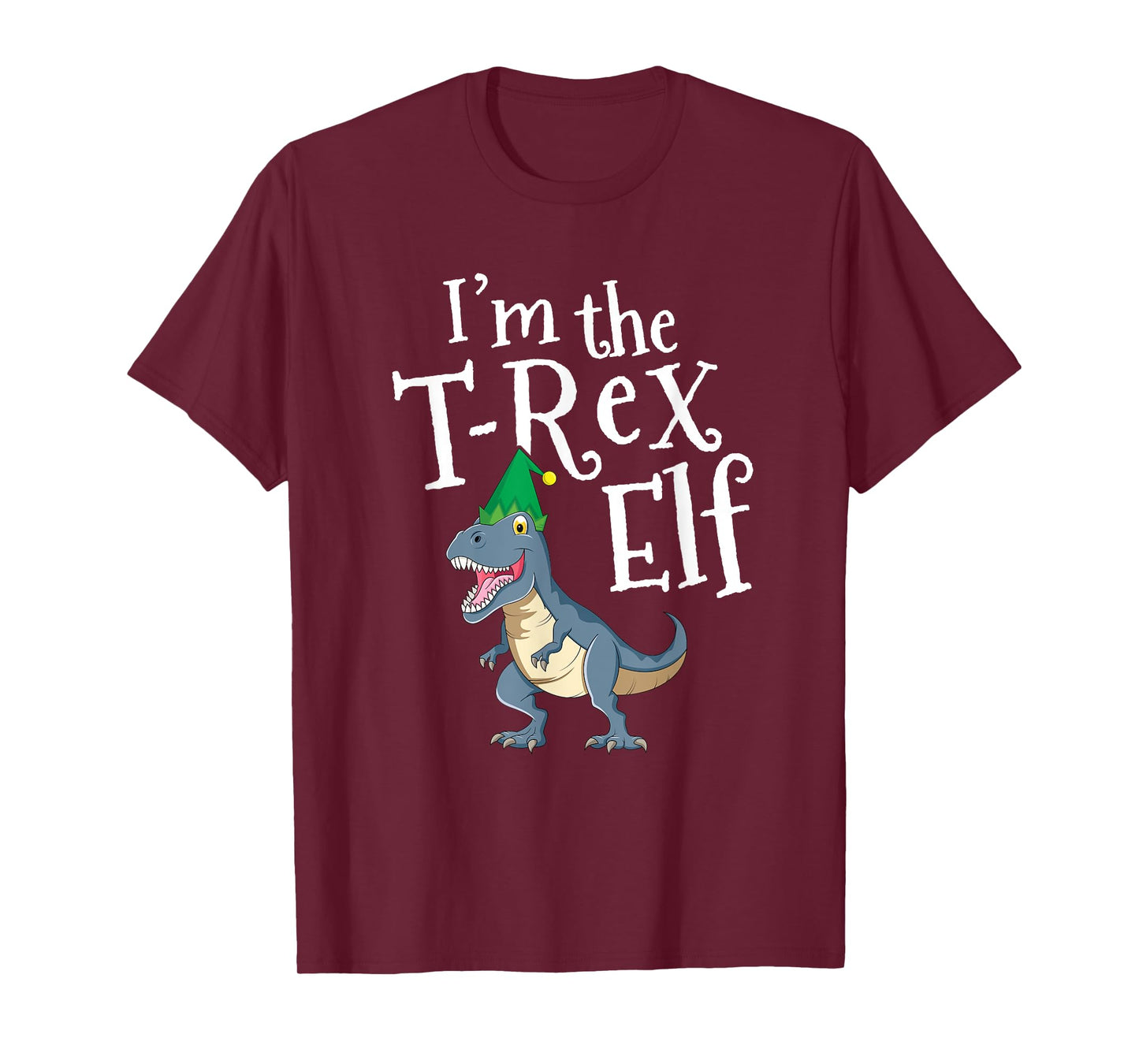 I'm T-Rex Elf TRex Dinosaur Kids Matching Family Christmas T-Shirt