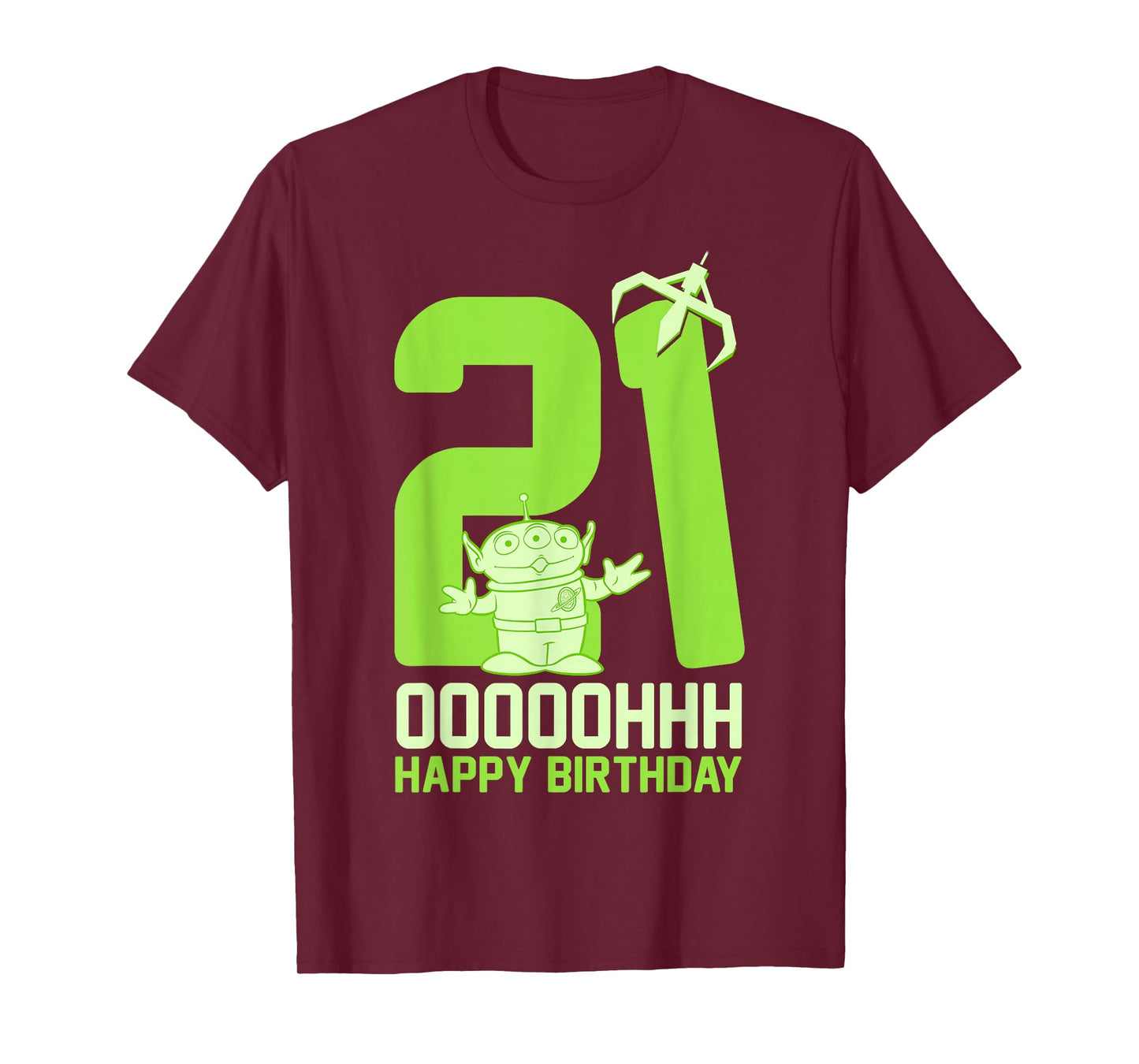 Disney Pixar Toy Story Alien OOOOH Happy 21st Birthday T-Shirt