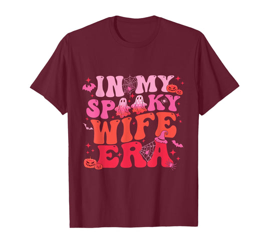 In My Spooky Wife Era Halloween Groovy Funny Ghost Spooky T-Shirt