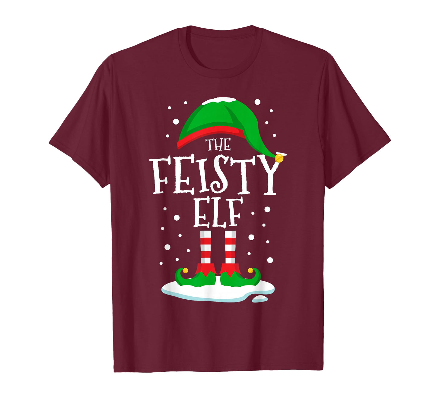 The Feisty Elf Christmas Family Matching Xmas Group Funny T-Shirt