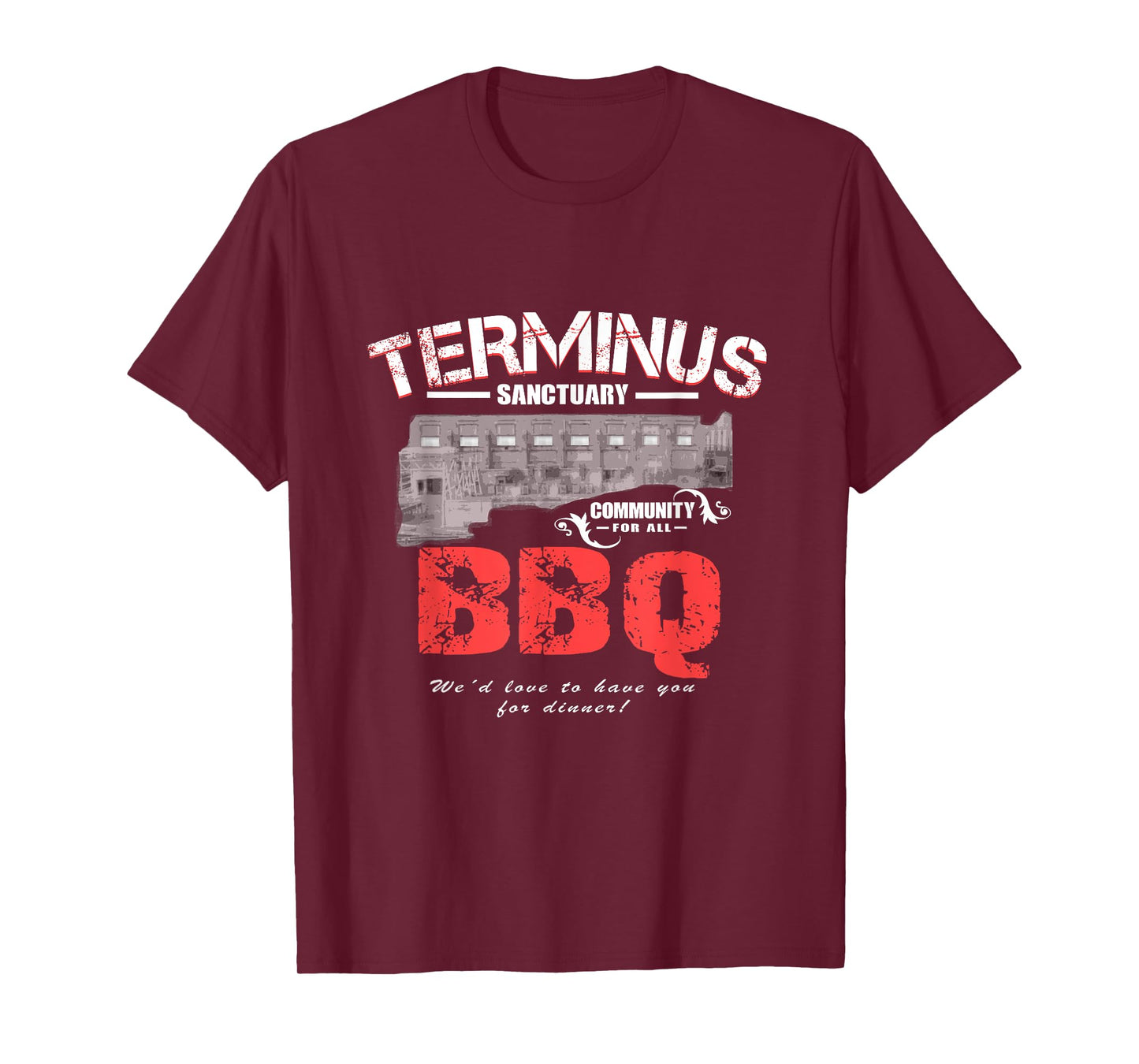 Go Out Adult Terminus BBQ Funny Zombie Apocalypse T-Shirt
