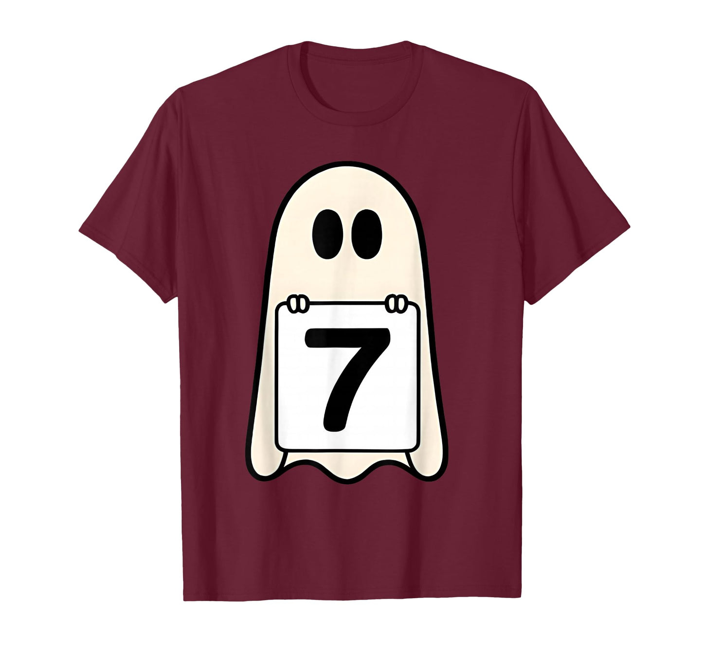 Spooky Number 7 Matching Halloween Costume Group Meme Ghost T-Shirt
