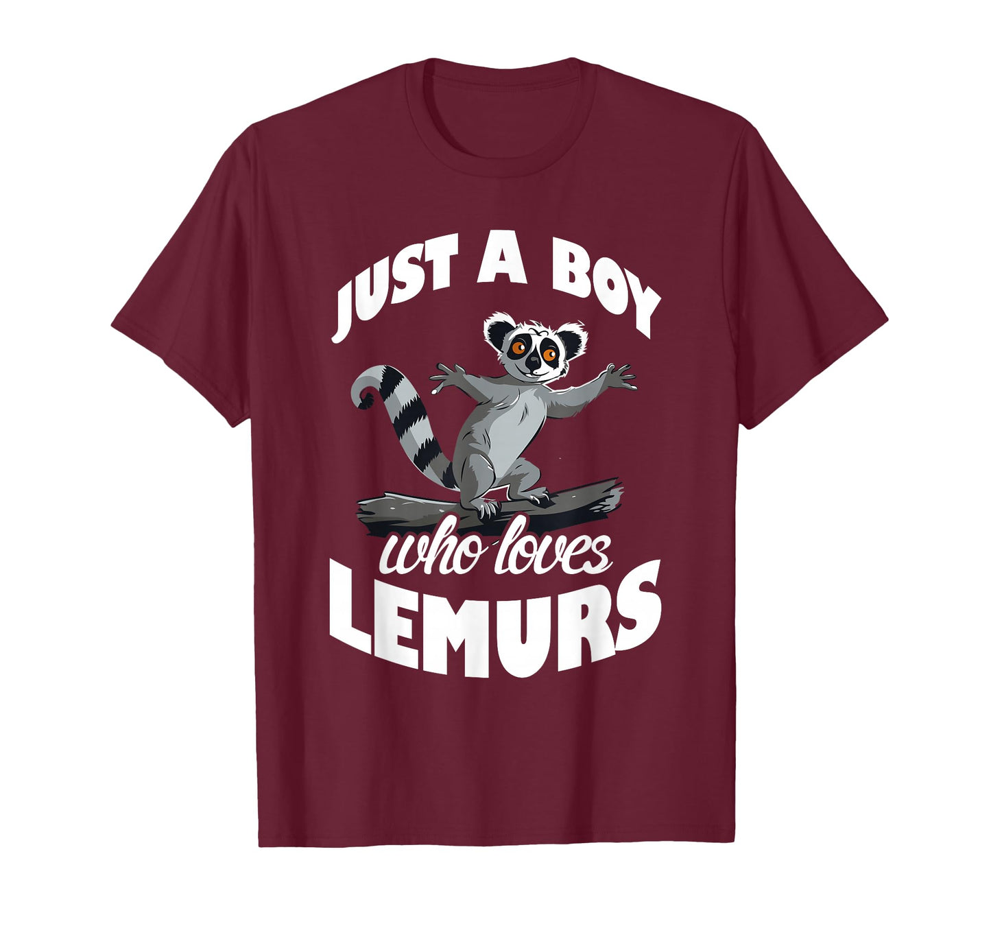 Just A Boy Who Loves Lemurs Ring-Tailed Lemur Lover T-Shirt