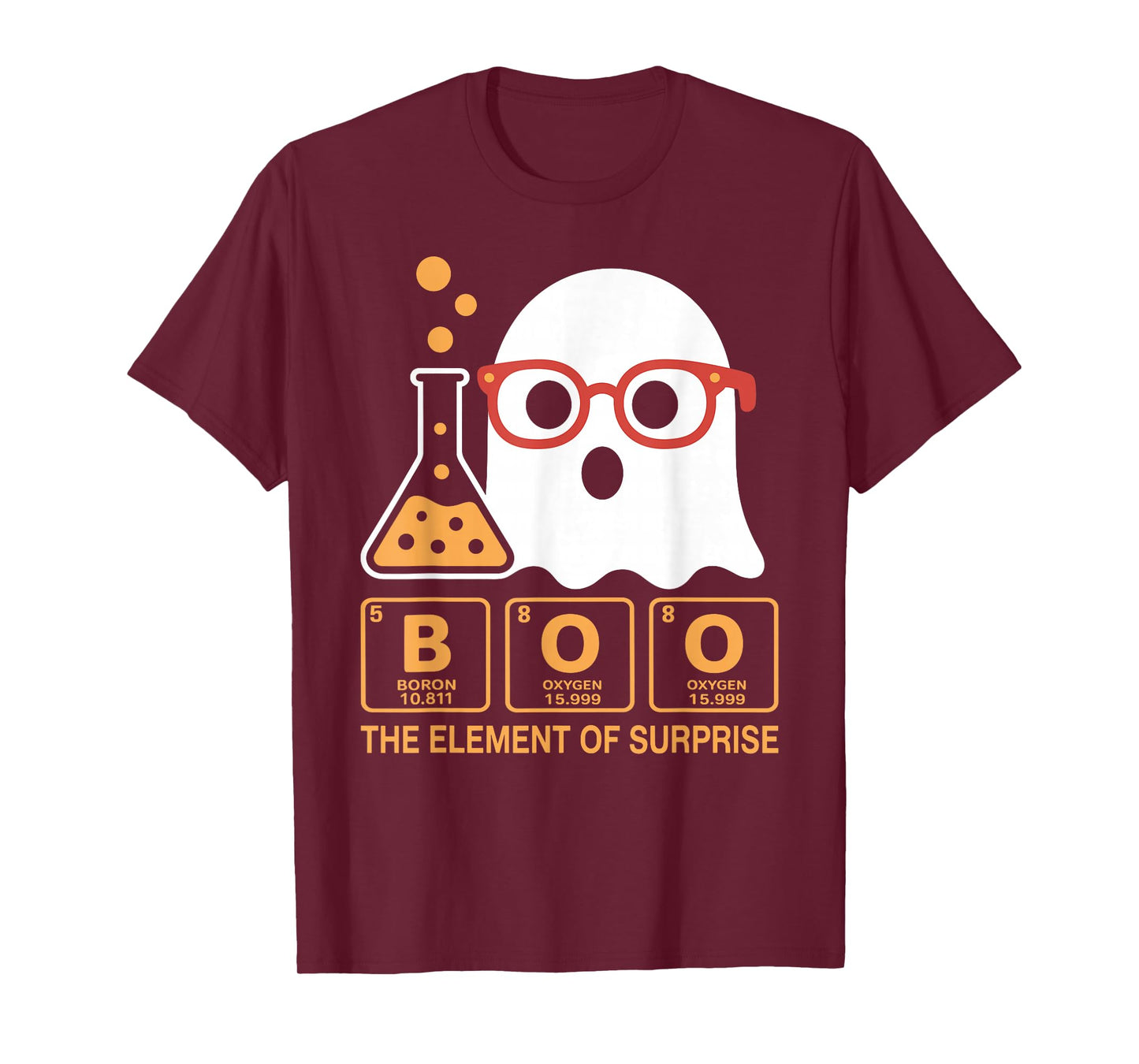 Chemistry Boo The Element of Surprise Cute Chemist Halloween T-Shirt