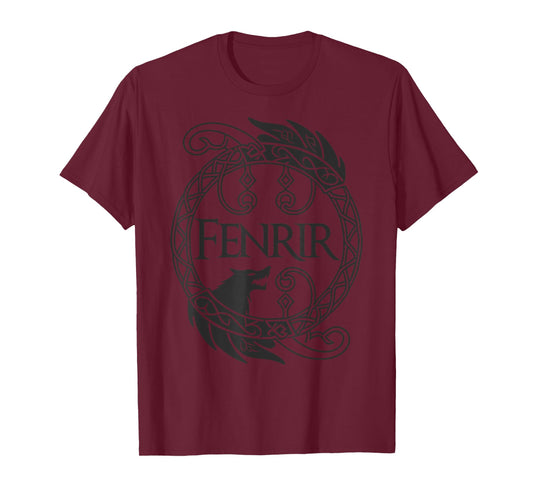 Viking Rustic Celtic Knotwork Fenrir T-Shirt