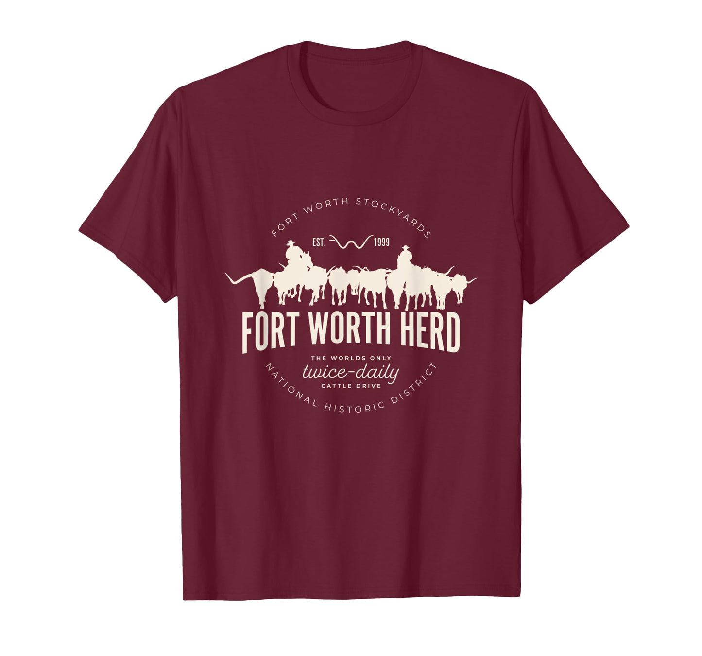 Fort Worth Texas Stockyards and Rodeo Cowboy Design T-Shirt