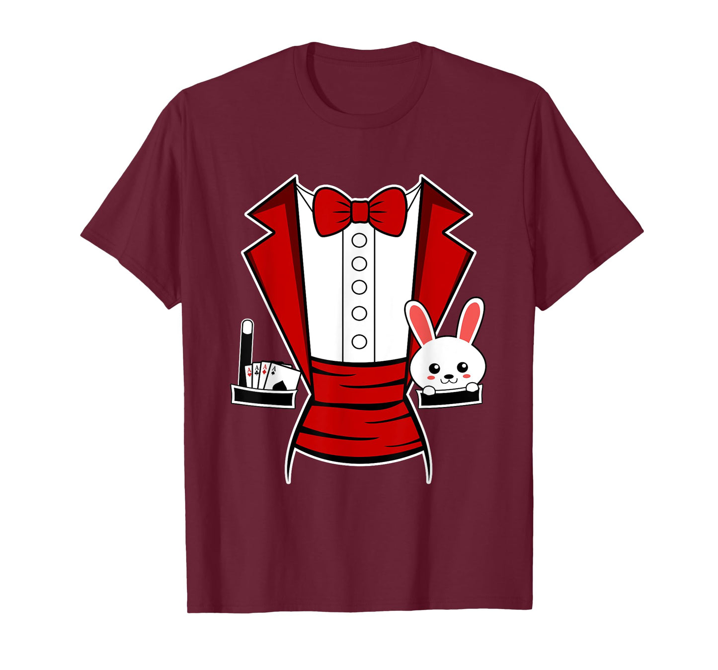 Kids Adult Halloween Magician Costume Tuxedo Magic Show Men T-Shirt