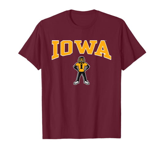 Kids Iowa Hawkeyes Kid's Herky the Hawk Black Officially Licensed T-Shirt