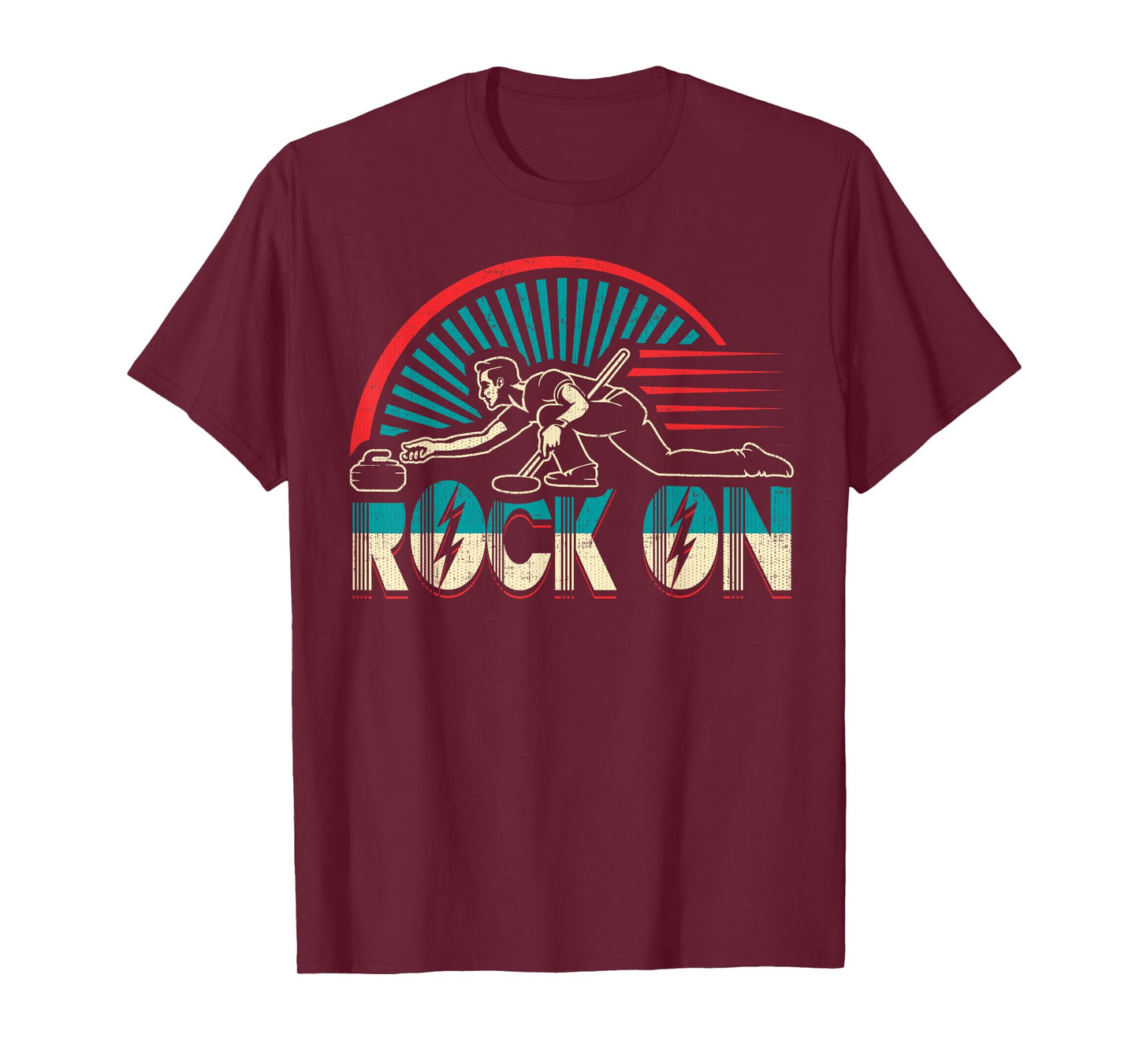 Rock on Curling Winter Sports Skip Bonspiel 2020 Curler T-Shirt