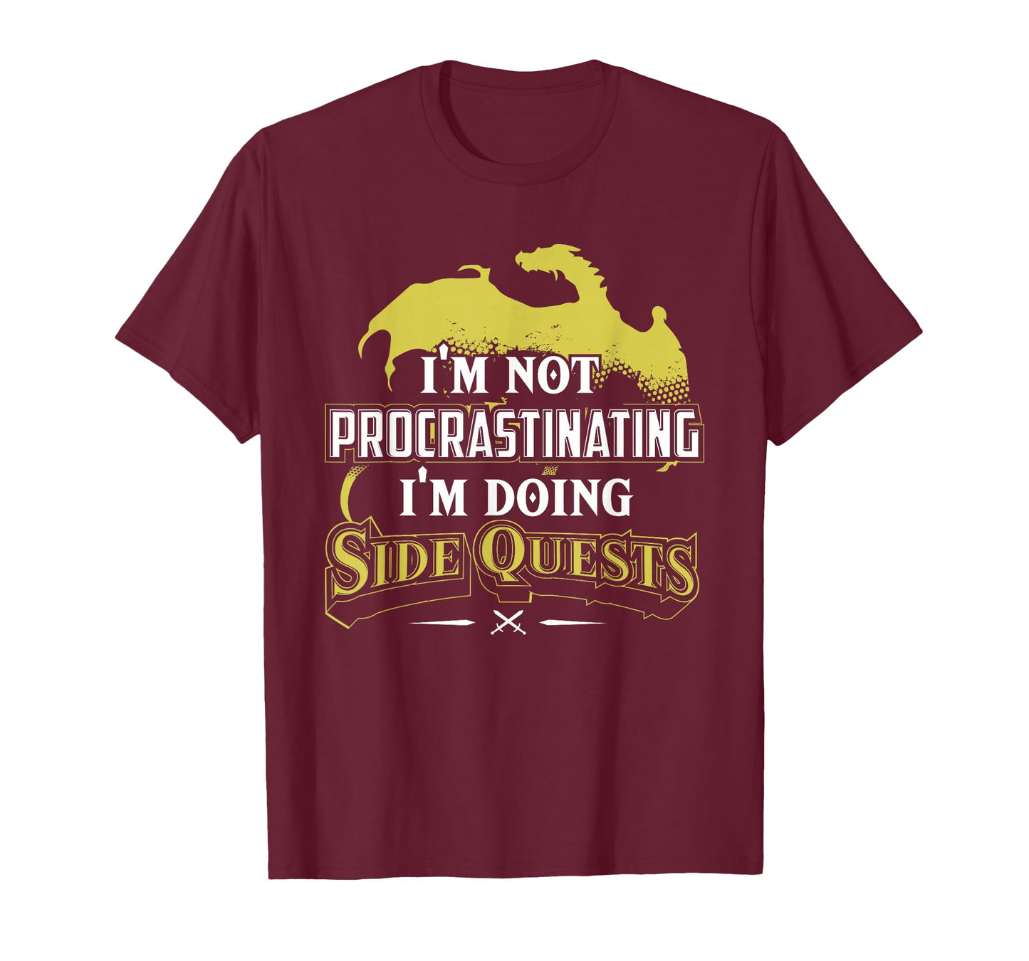RPG Gamer T-Shirt: I'm Doing Side Quests - Casual Crew Neck, Short Sleeve, Adult Polyester Tee (Black)
