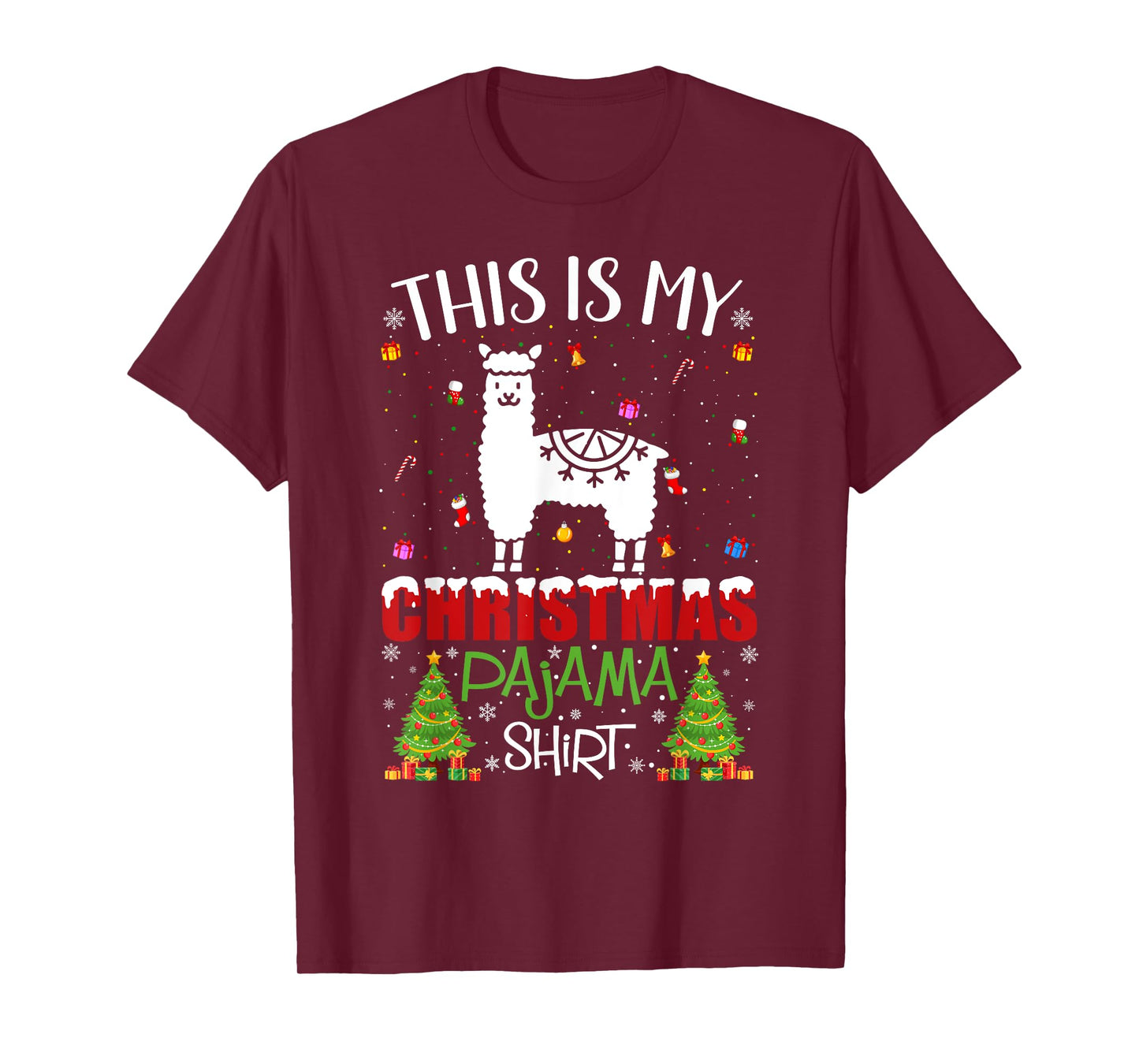 This is My Christmas Pajama Alpaca Ugly Xmas Sweater T-Shirt