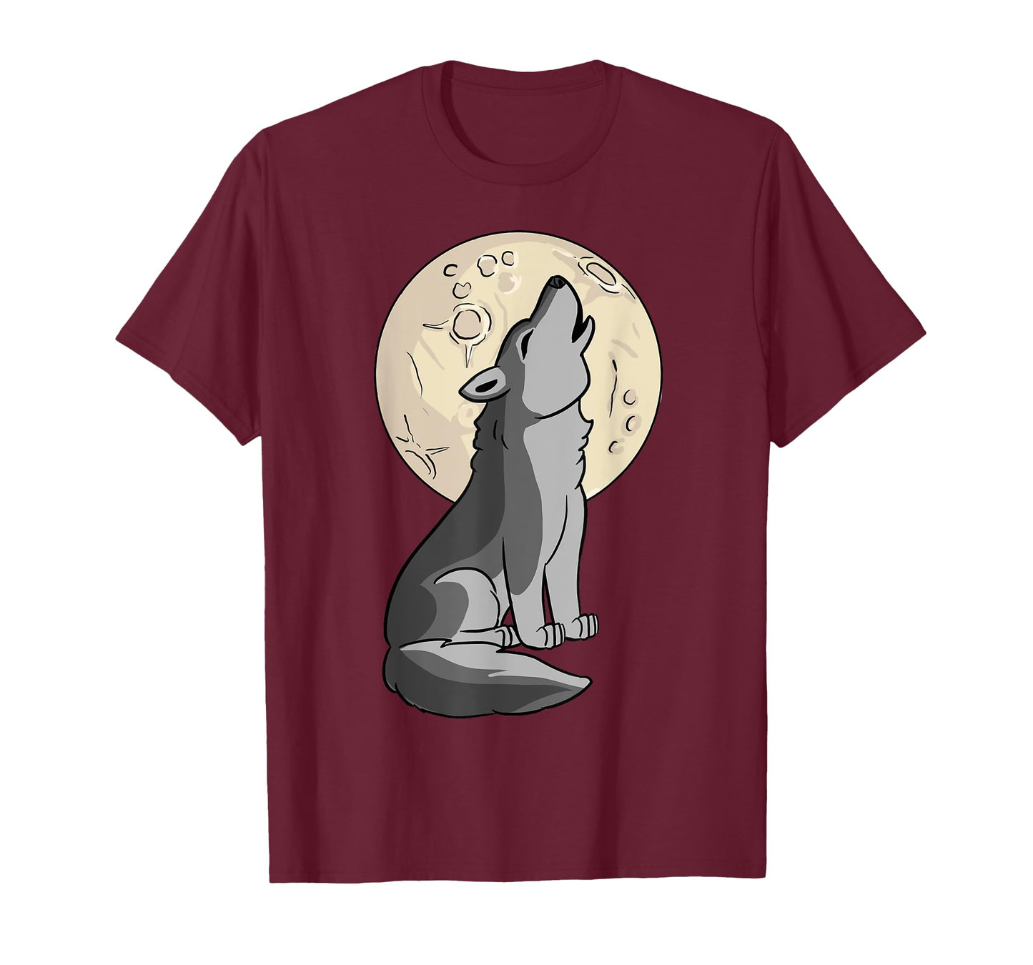 Wolf Shirt - Cute Baby Wolf Costume Howling Full Moon T-Shirt