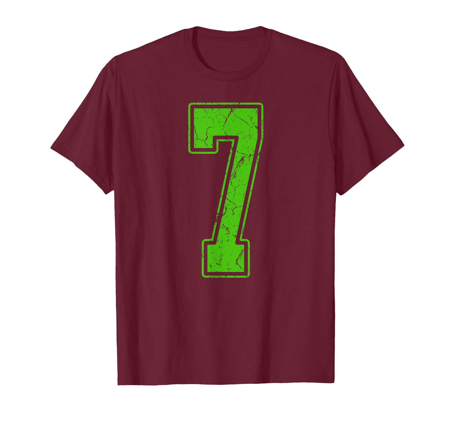 Kelly Green Number 7 Jersey Player Uniform #7 Fan T-Shirt