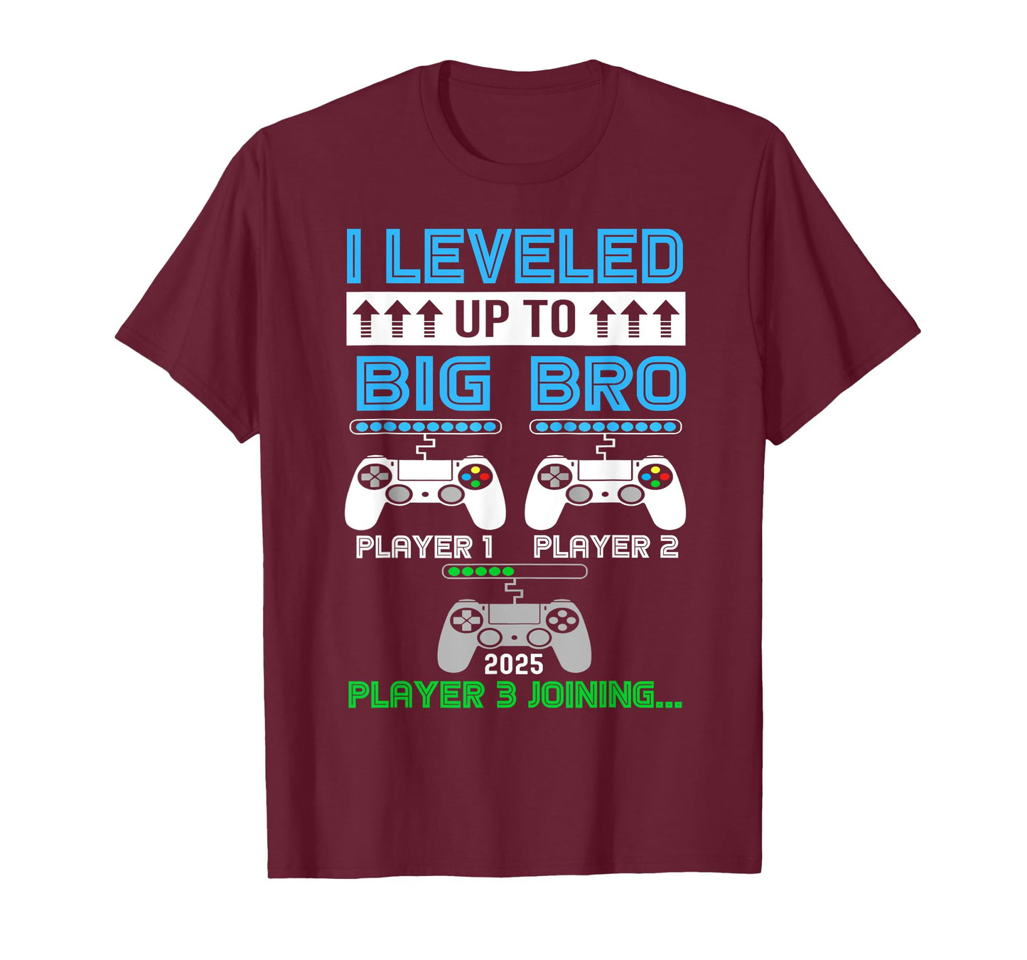 leveled Up To Big Brother Again Big Brother Est 2025 Kids T-Shirt