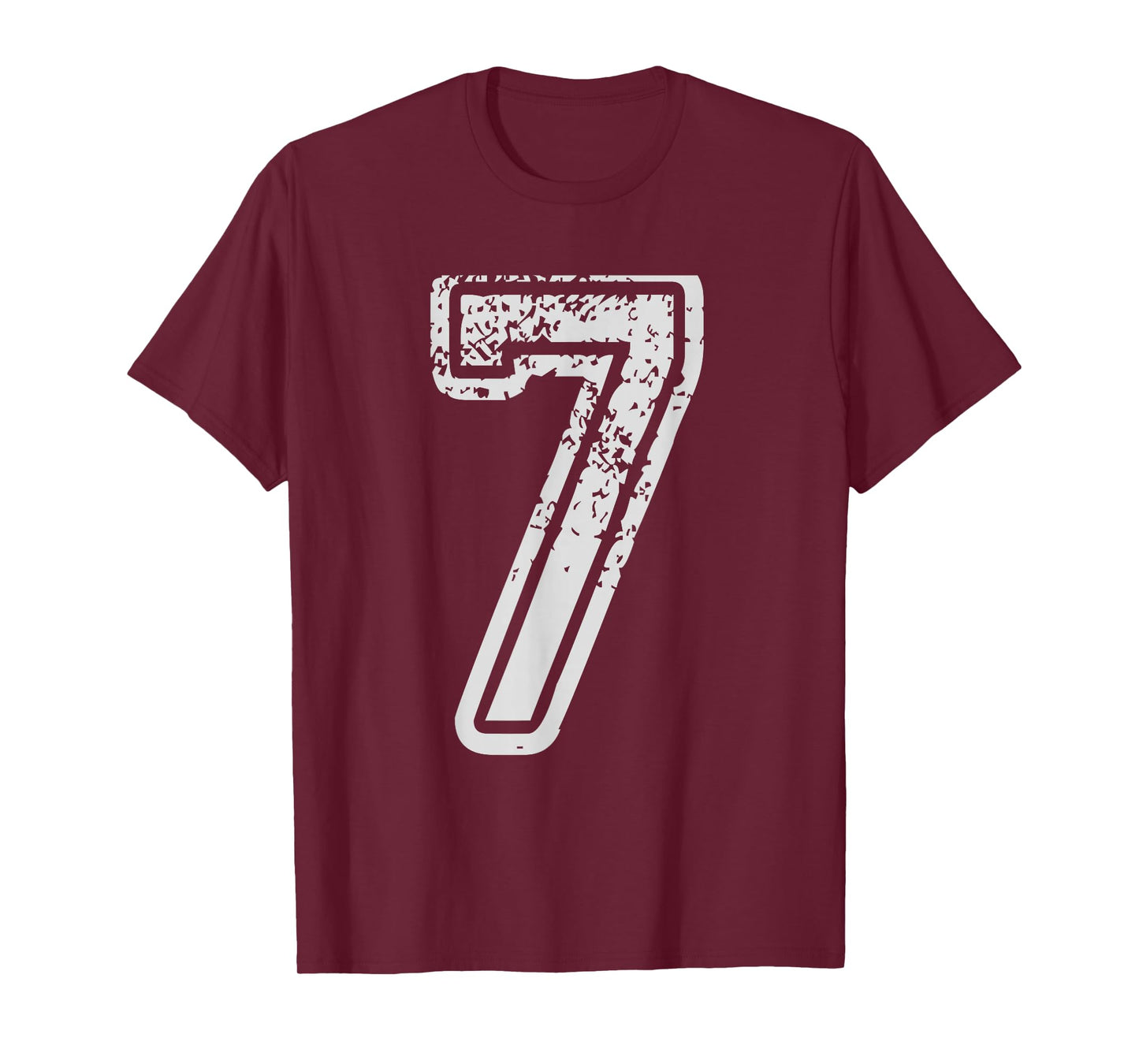Team Jersey Uniforms Number 7 seven School Sports Birthdays T-Shirt