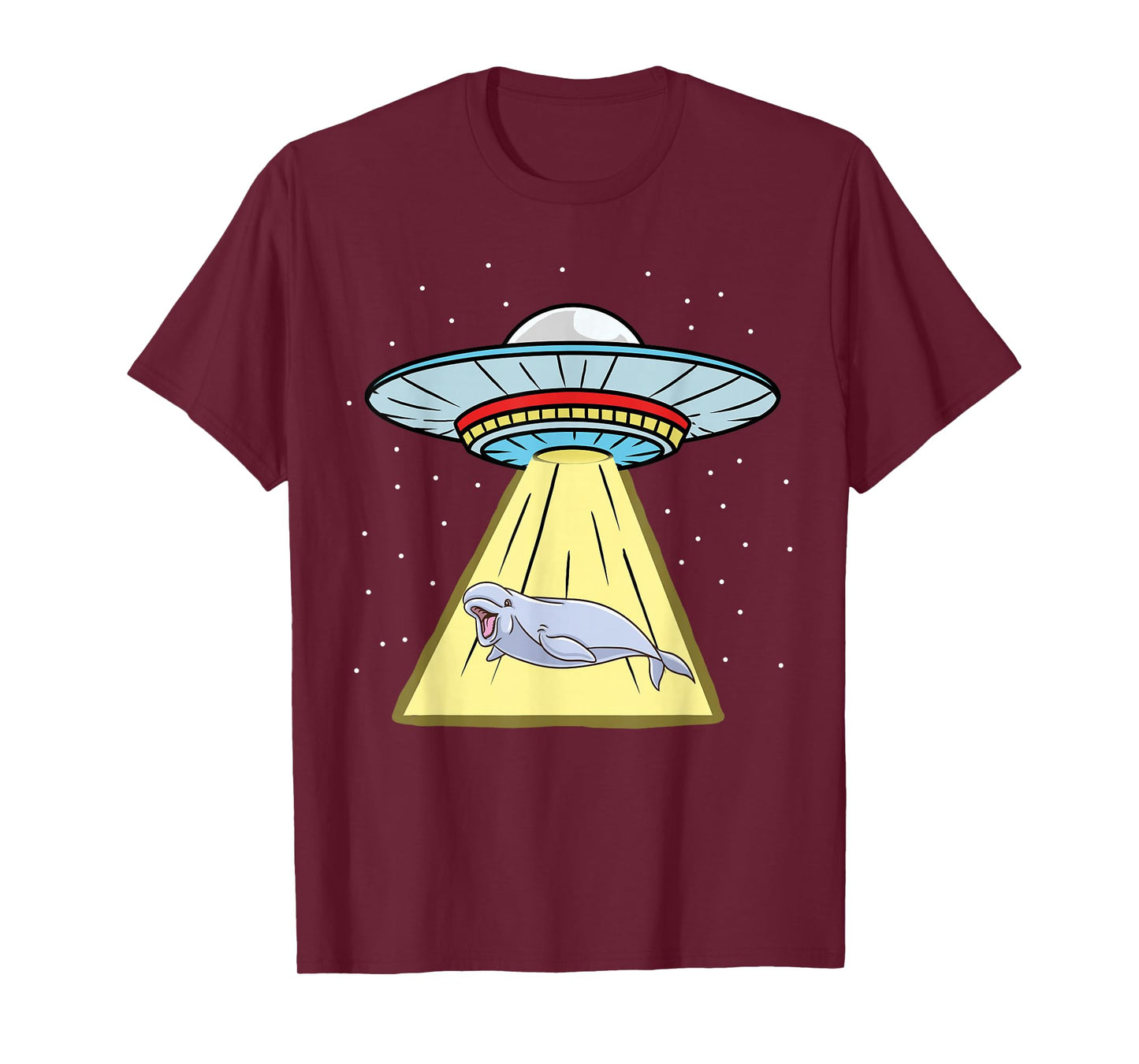 Ufo Abduction Beluga Whale T-Shirt