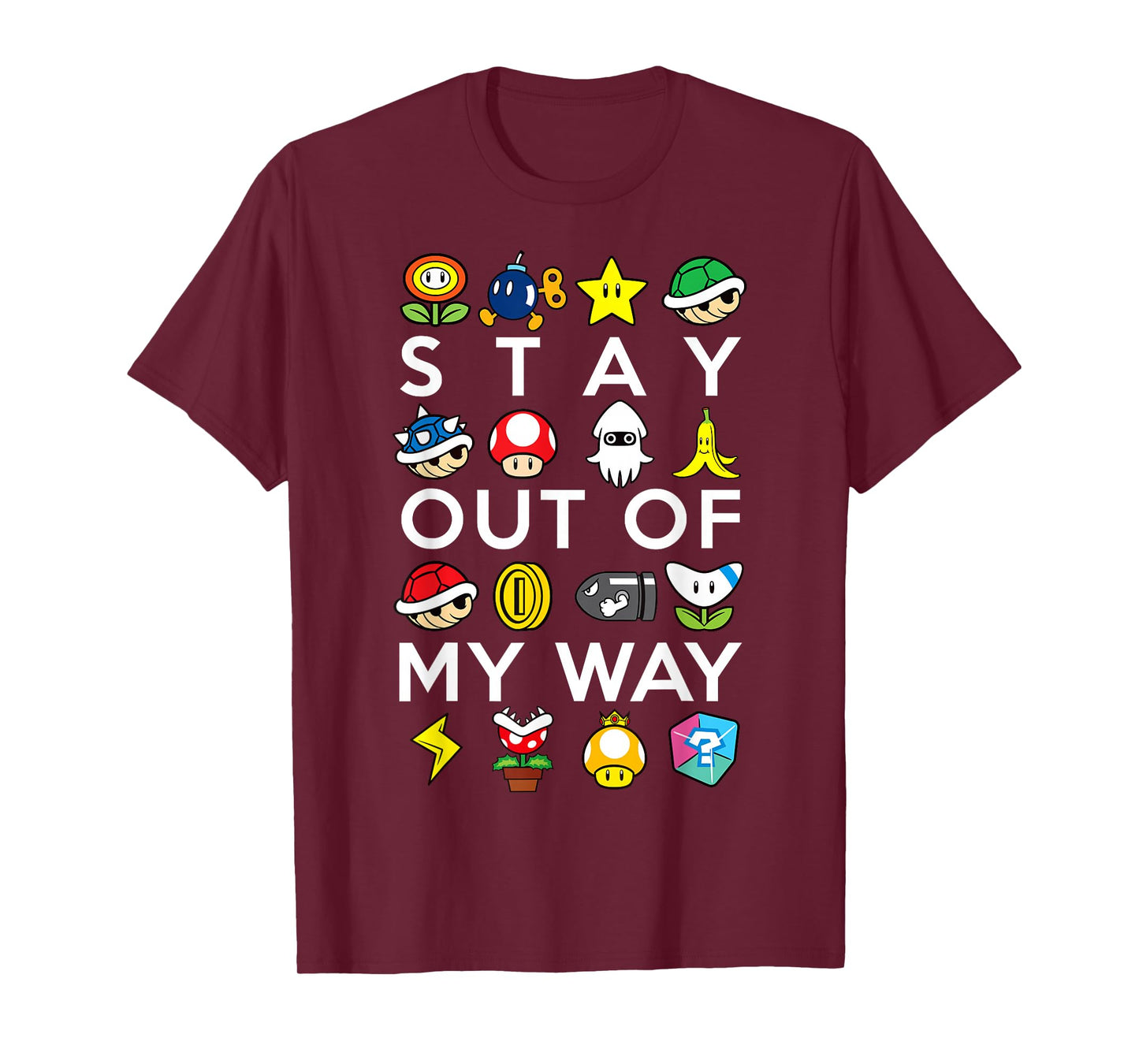 Nintendo Mario Kart Stay Out Of My Way Graphic T-Shirt T-Shirt