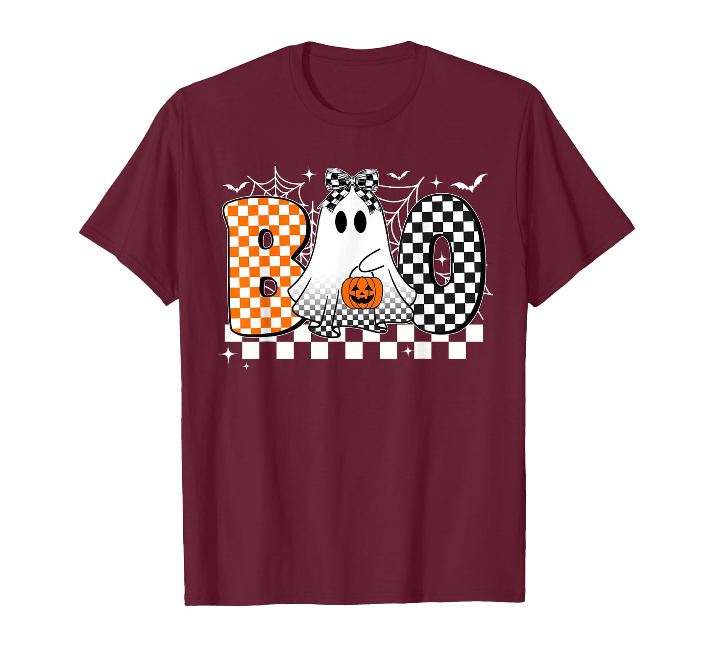 Retro Boo Ghost Halloween Pumpkin T-Shirt