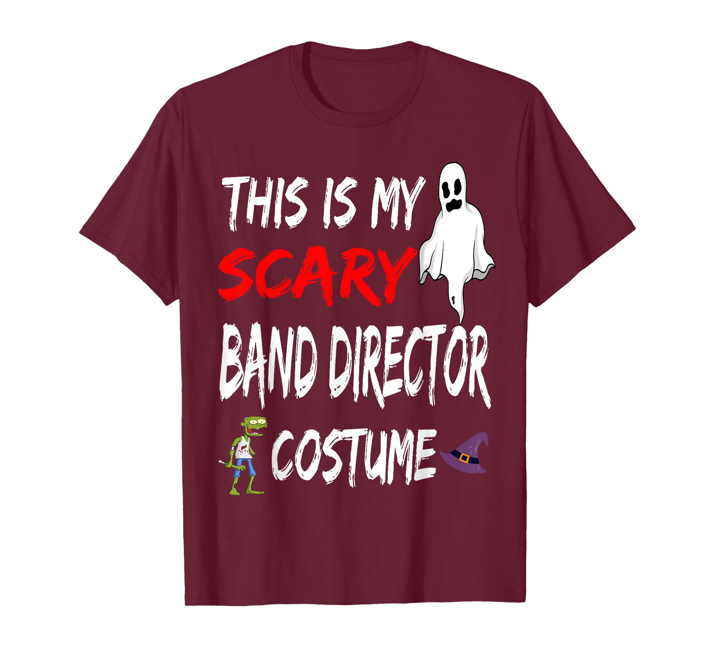 Halloween This Is My Scary Band Director Costume Witch Ghost T-Shirt