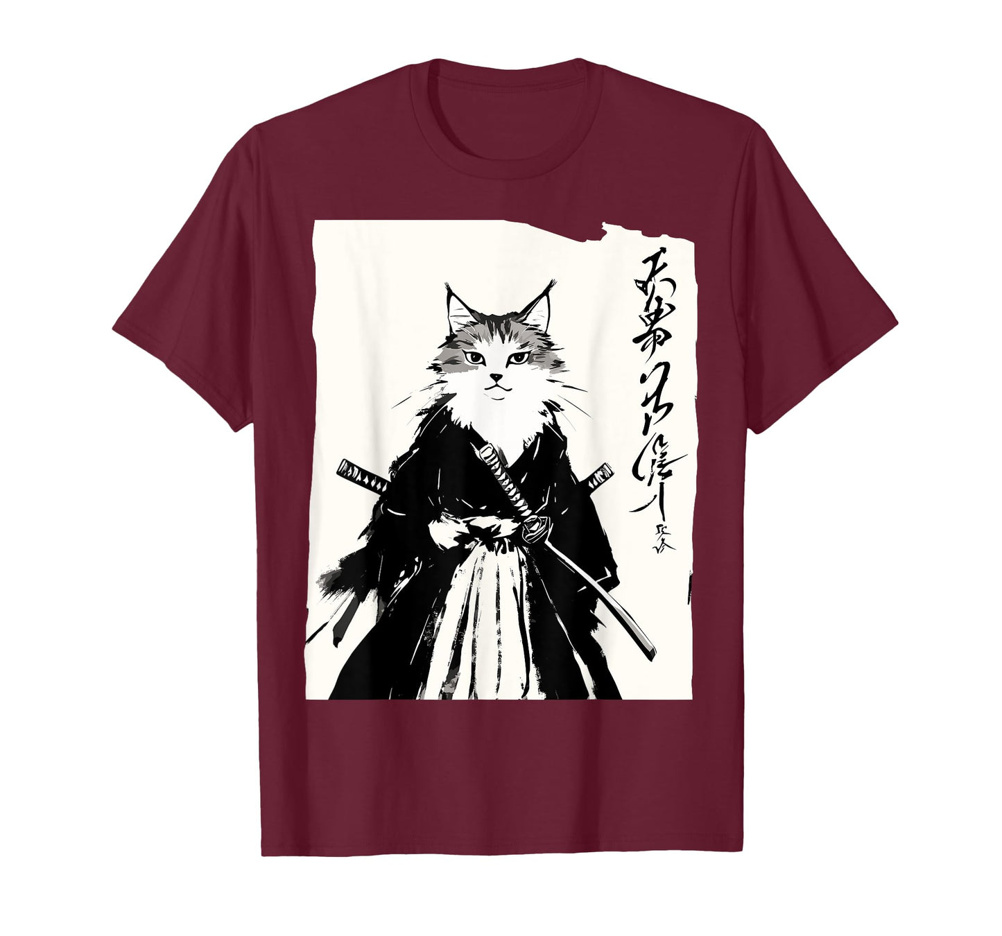 Samurai Cat 天尊乃仁信 Japanese Culture T-Shirt for Men Women
