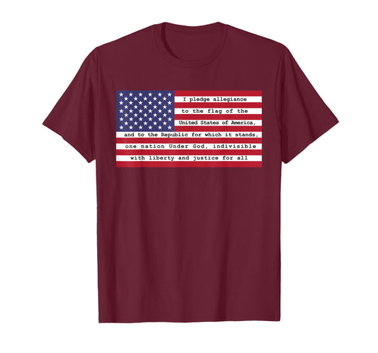 American Flag I Pledge Allegiance to the Flag of the USA T-Shirt