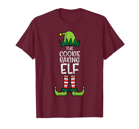 Cookie Baking Elf Xmas Christmas Family Mom Kids T-Shirt