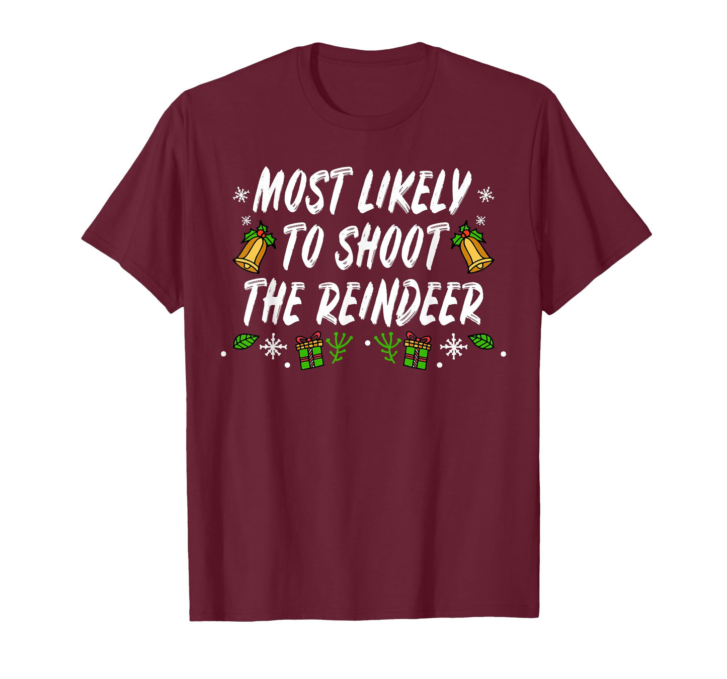 Reindeer Santa Claus Christmas Holiday T-Shirt