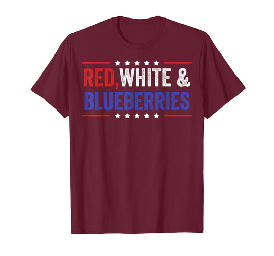 Red, White and Blueberries Patriot Freedom 2025 T-Shirt