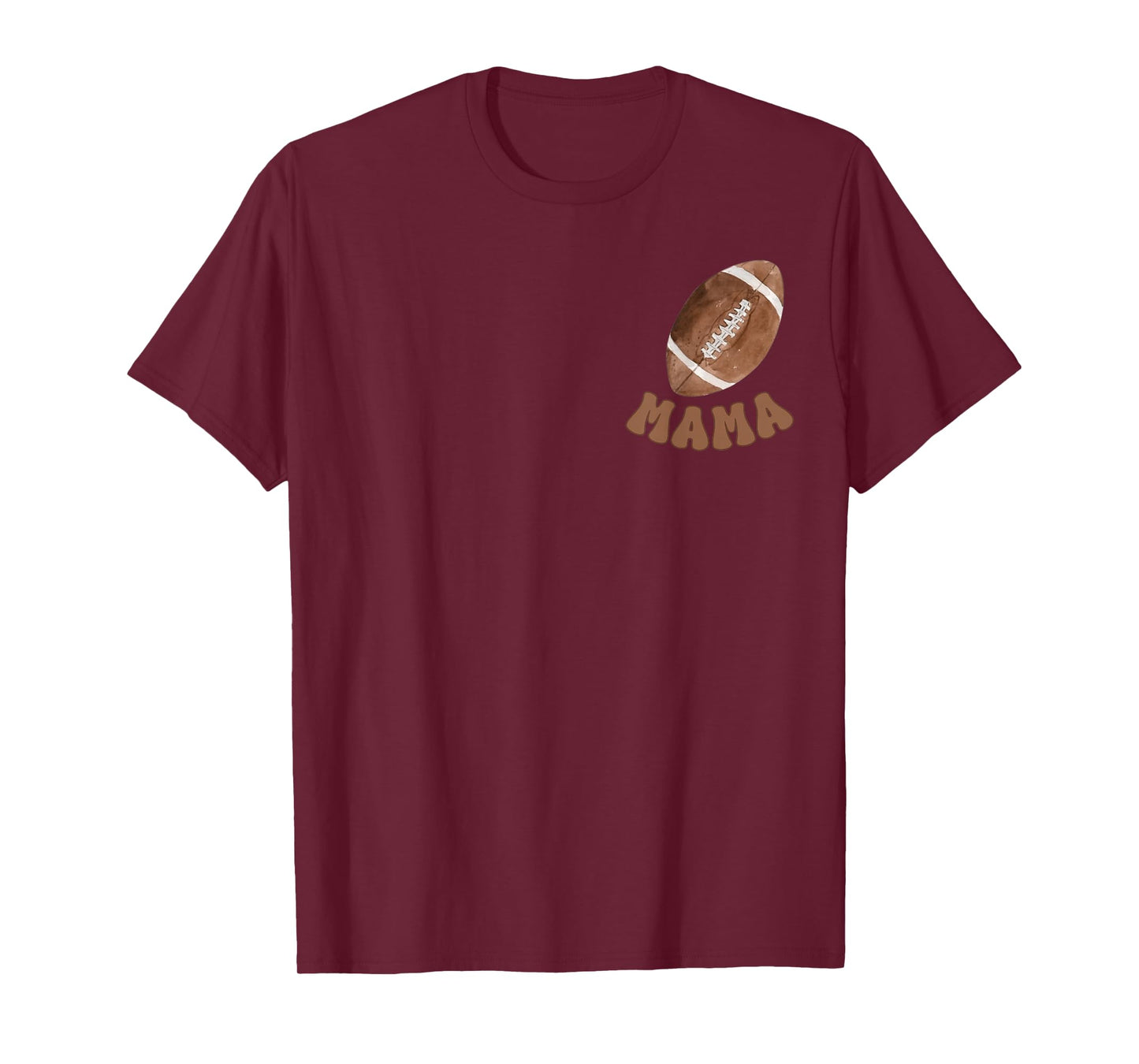 Mama of The 1 Year Old Football 1st Year Down Birthday Party T-Shirt