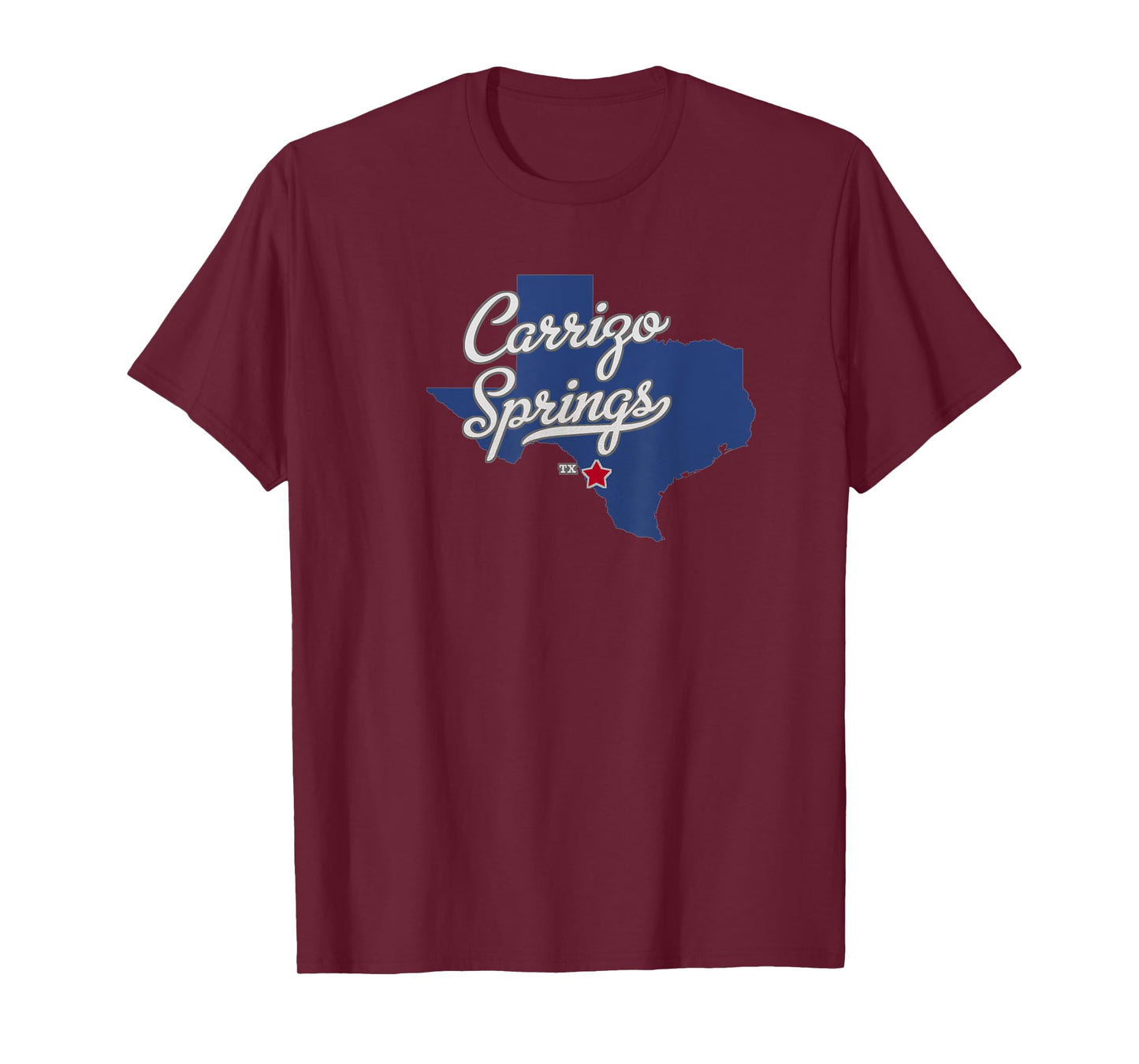 Carrizo Springs Texas TX Map T-Shirt