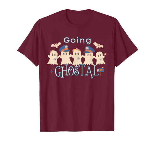 Going Ghostal Halloween Postal Service Ghost Mail Carrier T-Shirt