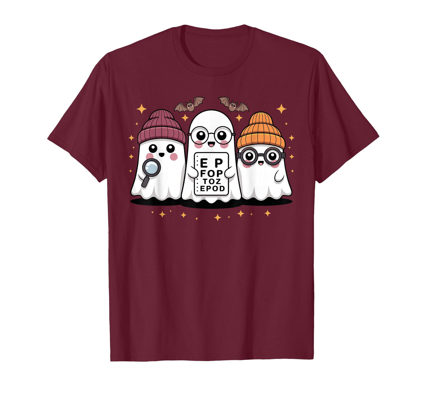 Optometry Halloween Spooky Ophthalmologist Funny Eye Doctor T-Shirt