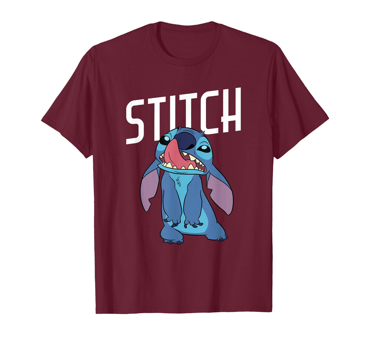 Disney Lilo & Stitch Silly Face Stitch Licking His Nose T-Shirt