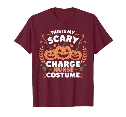 Charge Nurse Halloween Spooky Nursing Trick Or Treat T-Shirt