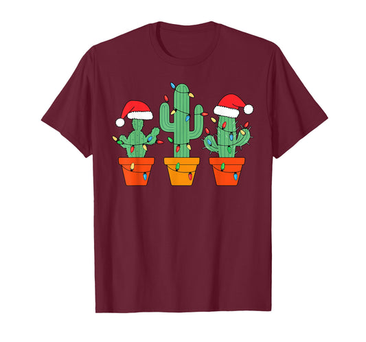 Christmas Cactus Cute Succulent Plant Xmas Men Women Kids T-Shirt