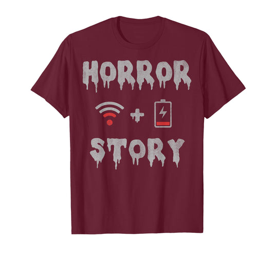 Halloween Horror Story Low Battery No Wi-Fi T-Shirt