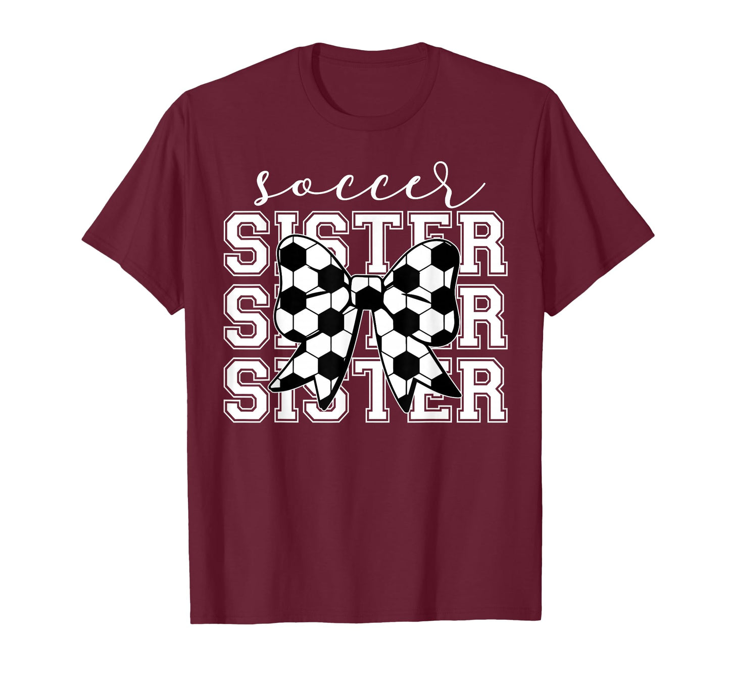 Soccer Sister Vintage Sport Lover Sister Mothers Da T-Shirt